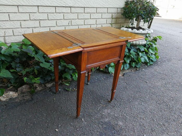English Oak Foldout Working Table - ND - Image 3