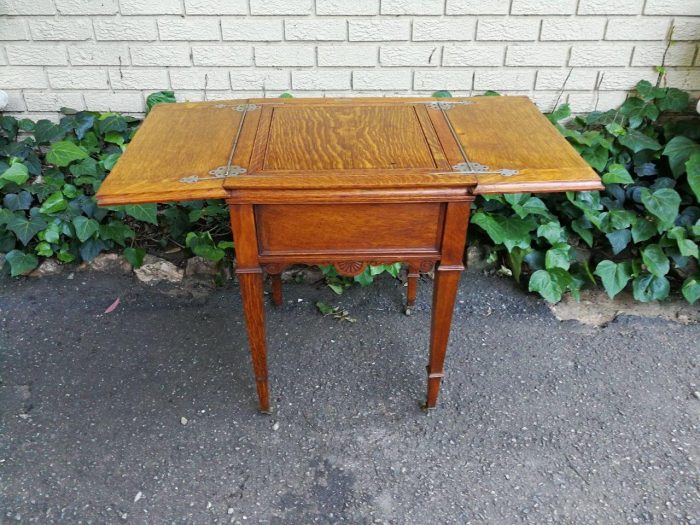 English Oak Foldout Working Table - ND - Image 7