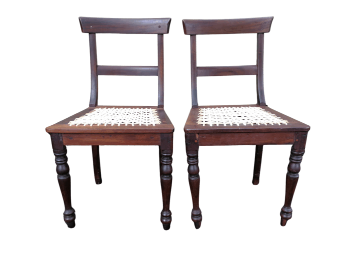 A Pair Of Cape Regency Stinkwood Chairs