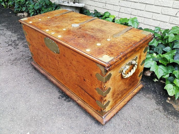 An 18th Century Dutch Oak And Brass-Mounted Kist