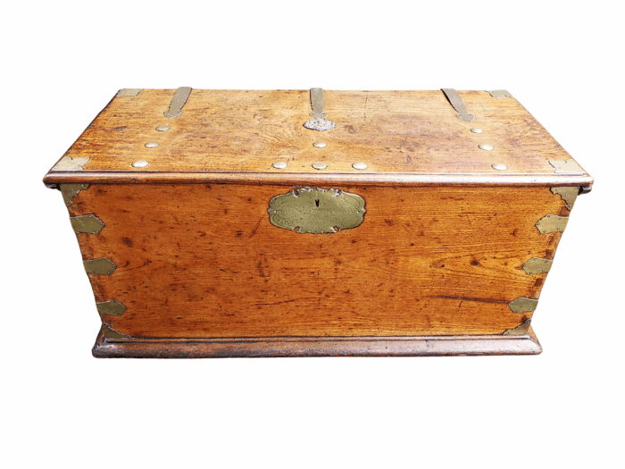 An 18th Century Dutch Oak And Brass-Mounted Kist