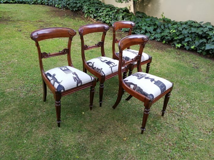A Set Of Four (4) Rare William Iv Rosewood Dining Chairs (British Antique Dealer Association Stamp) - Image 2