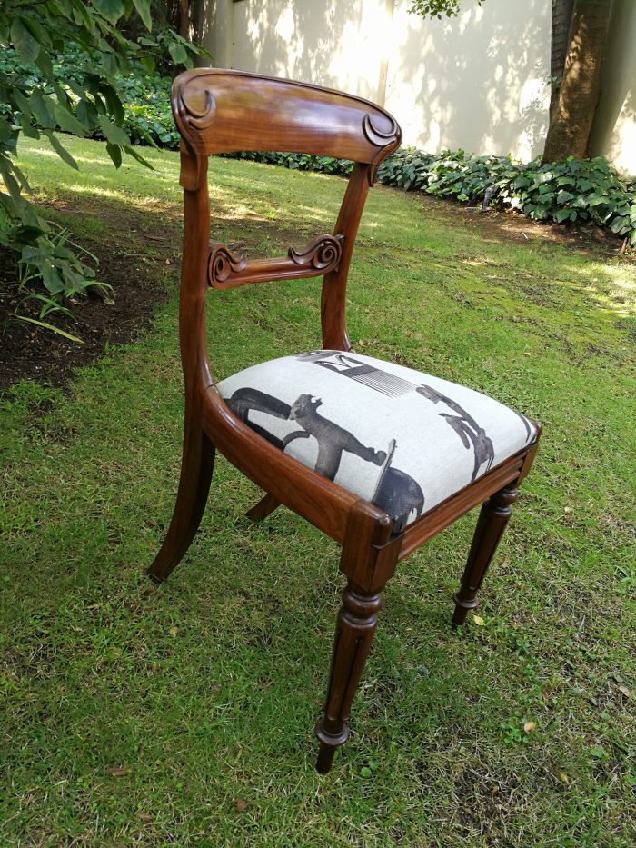 A Set Of Four (4) Rare William Iv Rosewood Dining Chairs (British Antique Dealer Association Stamp) - Image 5