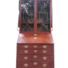 Edwardian Cubin Mahogany Secretaire With Inlaid Marquetry On Shaped Bracket Feet