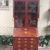 Edwardian Cubin Mahogany Secretaire With Inlaid Marquetry On Shaped Bracket Feet - Image 2