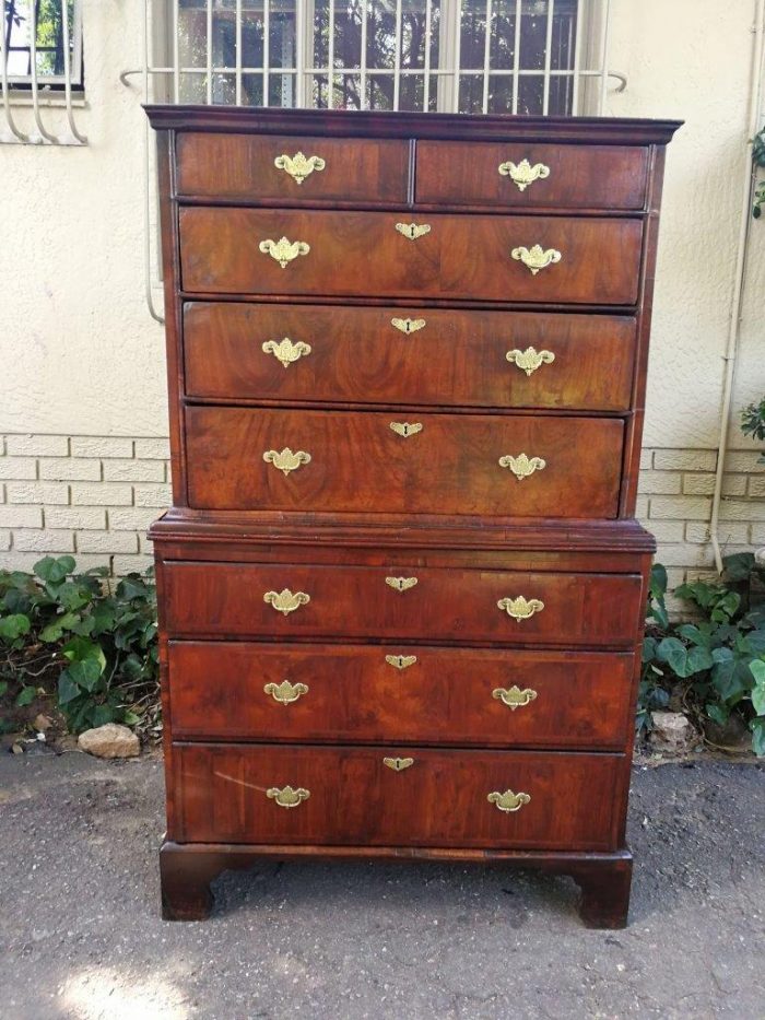 A George III Walnut Chest-On-Chest - Image 2