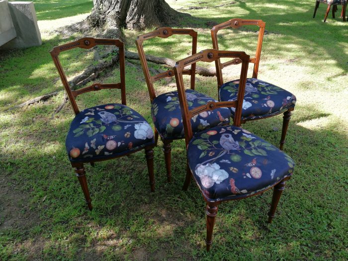 A Set Of Four (4) 4 Victorian Walnut Framed Dining Chairs - Image 5