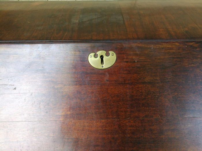 Victorian Mahogany Drop-Front Writing Bureau, The Drop-Front Enclosing Seven Small Drawers And Open Compartments, Brass Escutcheons - Image 6