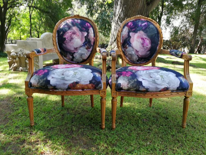 Pair Of French Louis XV-Style Bergere Armchairs - Image 2