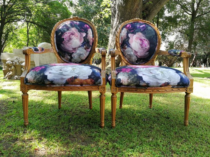 Pair Of French Louis XV-Style Bergere Armchairs - Image 3