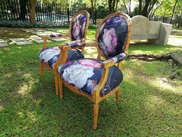 Pair Of French Louis XV-Style Bergere Armchairs - Image 5