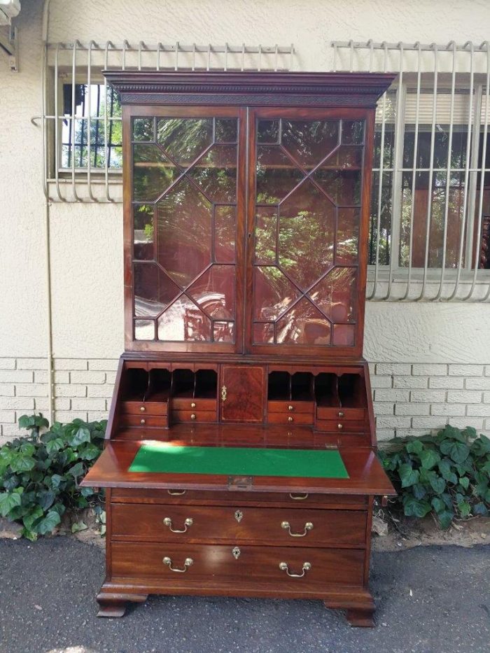 Georgian Mahogany Secretaire Bookcase, Circa 1800, In Two Parts - ND - Image 5