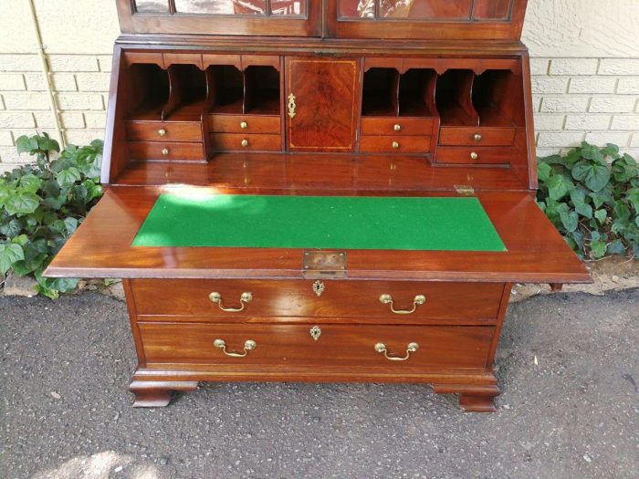 Georgian Mahogany Secretaire Bookcase, Circa 1800, In Two Parts - ND - Image 6
