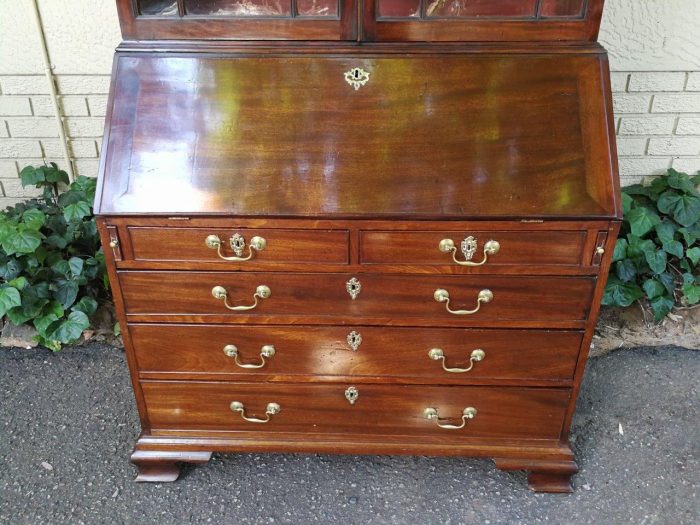 Georgian Mahogany Secretaire Bookcase, Circa 1800, In Two Parts - ND - Image 7