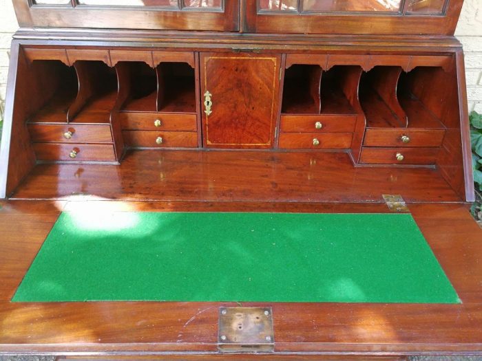 Georgian Mahogany Secretaire Bookcase, Circa 1800, In Two Parts - ND - Image 8