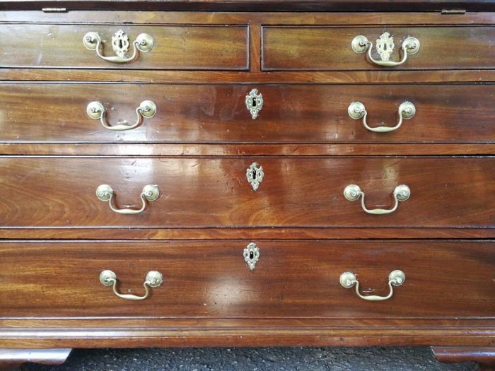 Georgian Mahogany Secretaire Bookcase, Circa 1800, In Two Parts - ND - Image 9