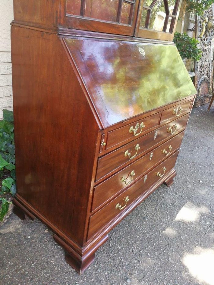 Georgian Mahogany Secretaire Bookcase, Circa 1800, In Two Parts - ND - Image 12
