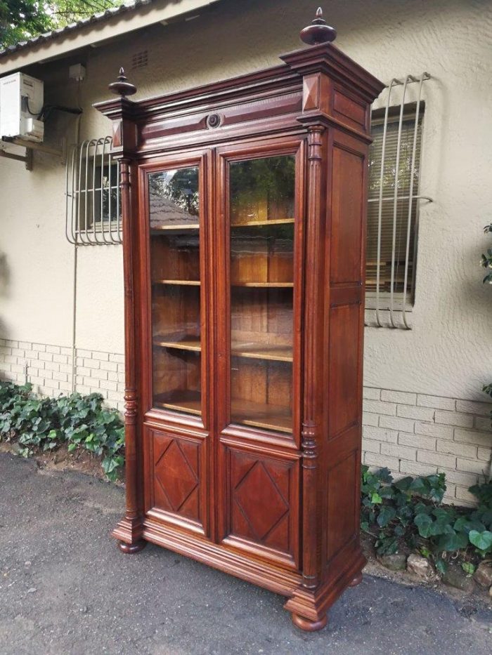 Rare French Oak Bookcase With Original Glass, 19th Century - Image 3
