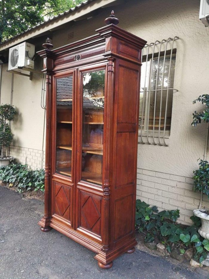Rare French Oak Bookcase With Original Glass, 19th Century - Image 4