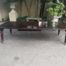 A three meter Victorian mahogany extending dining table on carved legs and castors