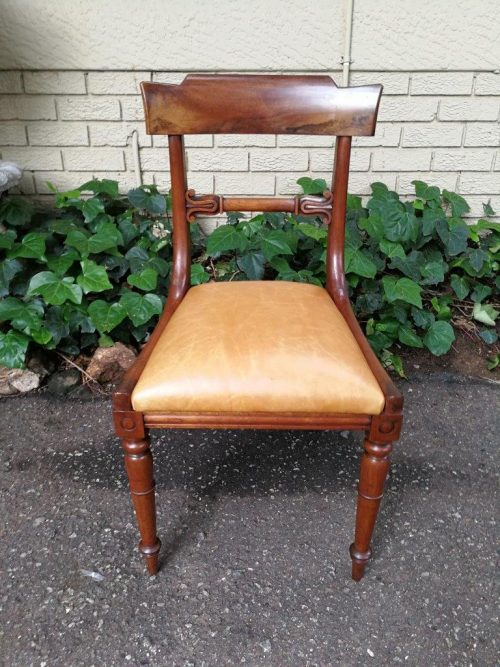 Antique Chair With Leather Seat