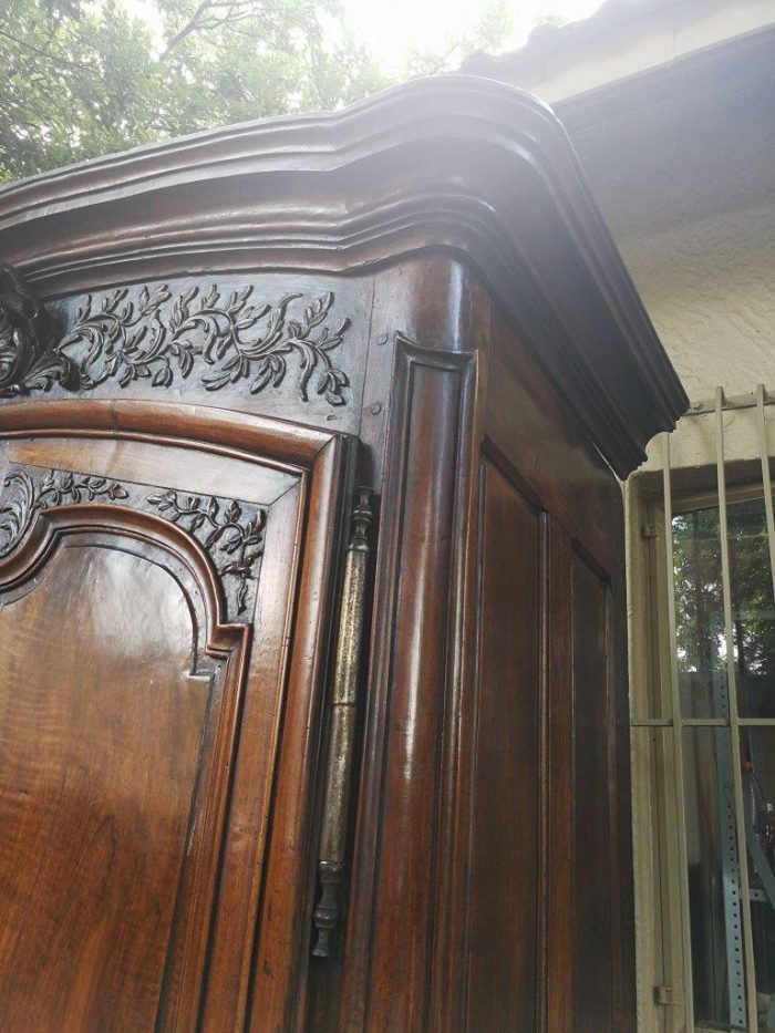 Lyonnaise Gendarme Walnut Armoire Circa 1750 ND - Image 7