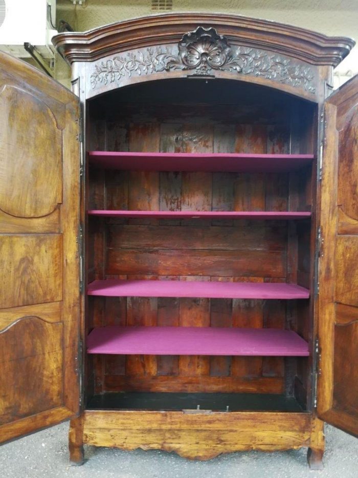 Lyonnaise Gendarme Walnut Armoire Circa 1750 ND - Image 10
