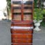 Victorian Mahogany Cylinder Top Secretaire Bookcase