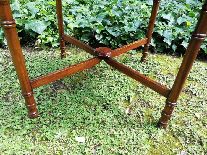 A 20th Century French Carved Mahogany and Walnut Victorian Cathedral Style Birdcage on Stand - Image 10