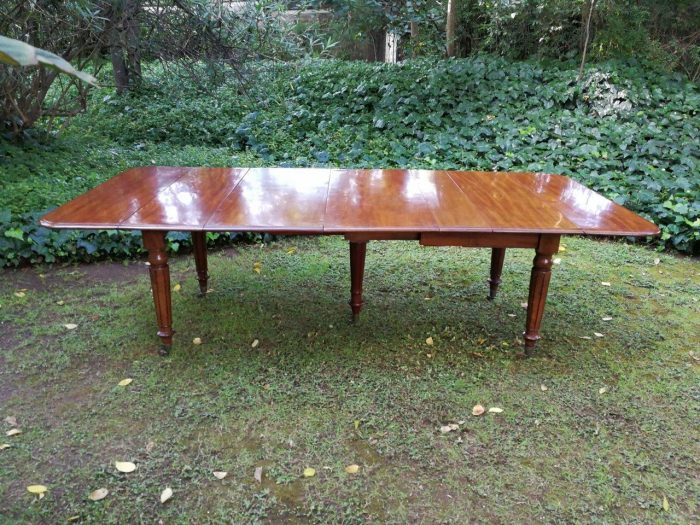 A 19th Century Mahogany Extending Dining Table On Castors (10 Seater) - Image 2