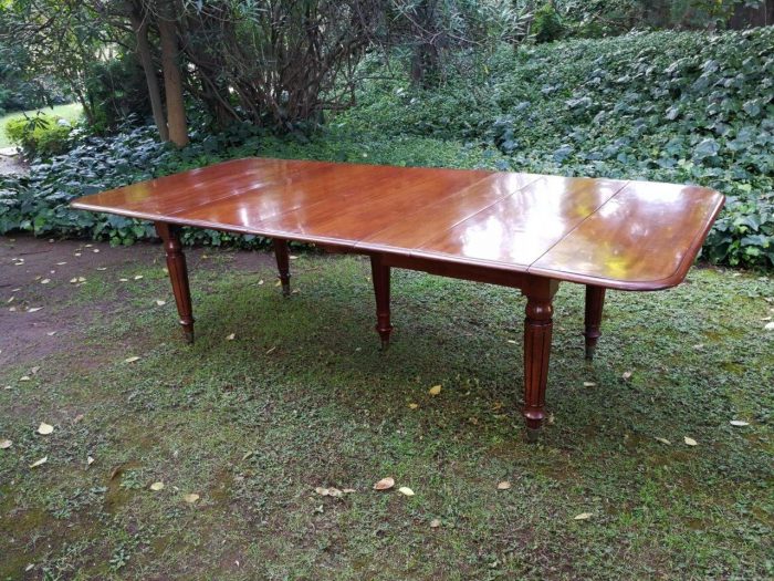 A 19th Century Mahogany Extending Dining Table On Castors (10 Seater) - Image 3