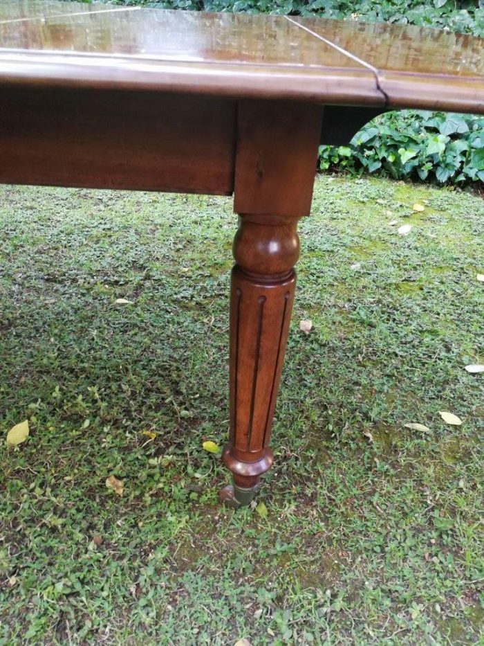 A 19th Century Mahogany Extending Dining Table On Castors (10 Seater) - Image 6