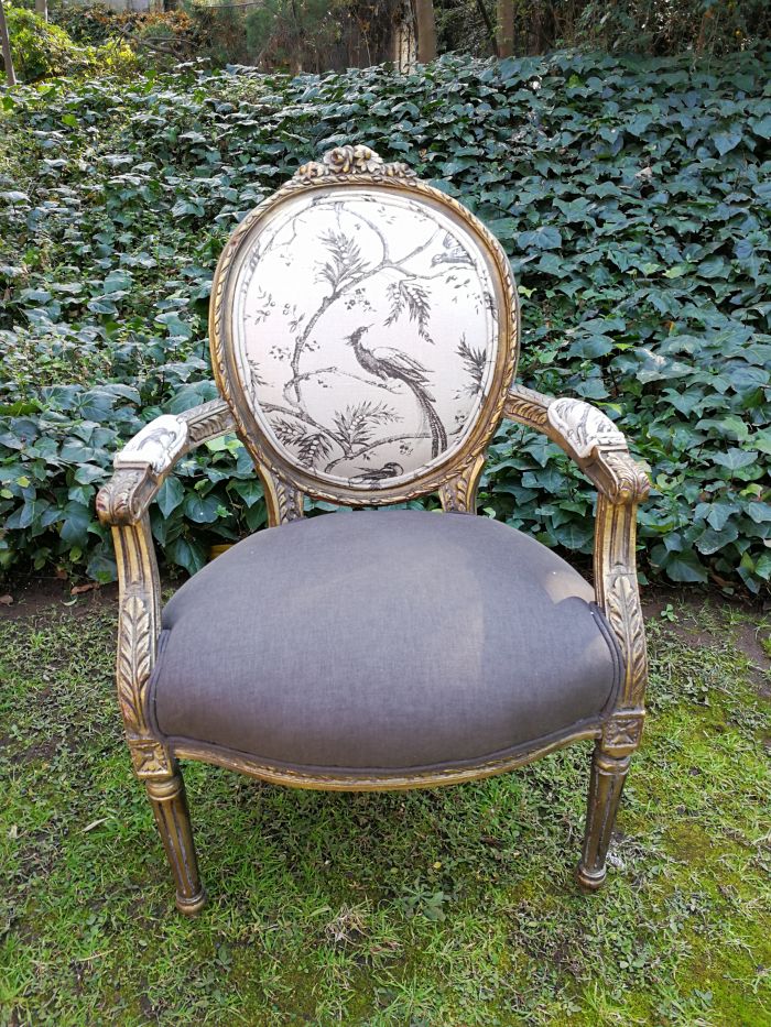 A Pair Of French Gilded Arm Chairs - ND - Image 5