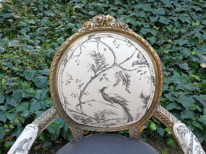 A Pair Of French Gilded Arm Chairs - ND - Image 2