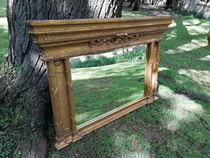 French style gilt over mantle bevelled mirror - Image 3