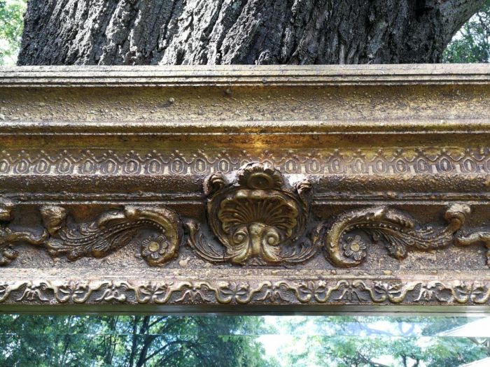 French style gilt over mantle bevelled mirror - Image 5