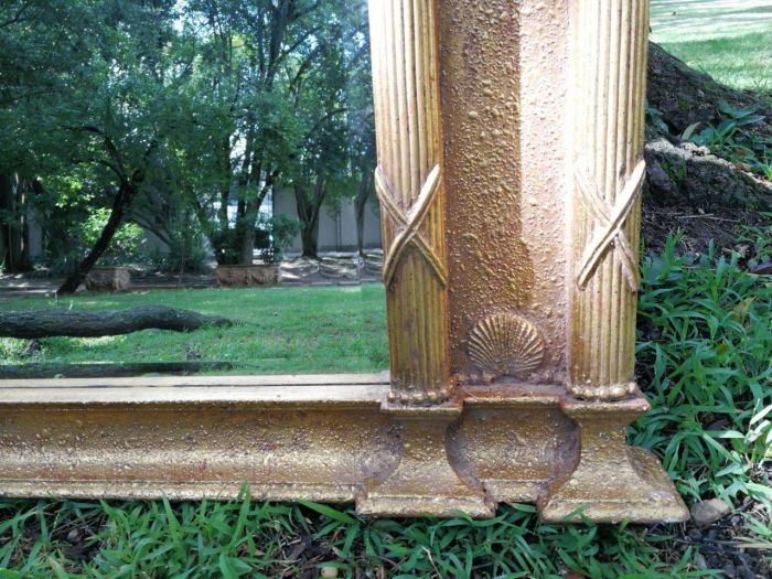 French style gilt over mantle bevelled mirror - Image 6
