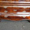 An 18th century (circa 1770) Dutch mahogany cabinet on bombe base/armoire with the original brass handles and lock plates - Image 7