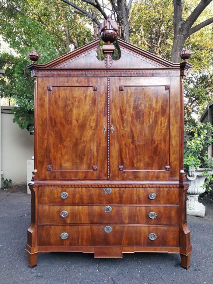 A Dutch Louis XVI Period Mahogany Armoire, Circa 1790 - Image 3