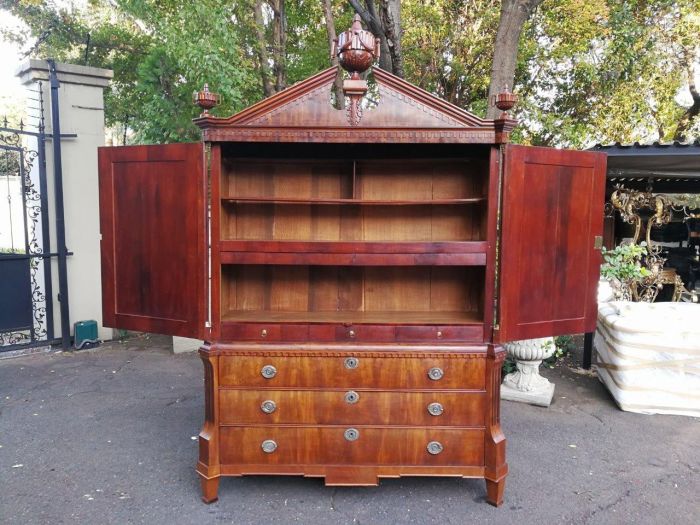 A Dutch Louis XVI Period Mahogany Armoire, Circa 1790 - Image 12