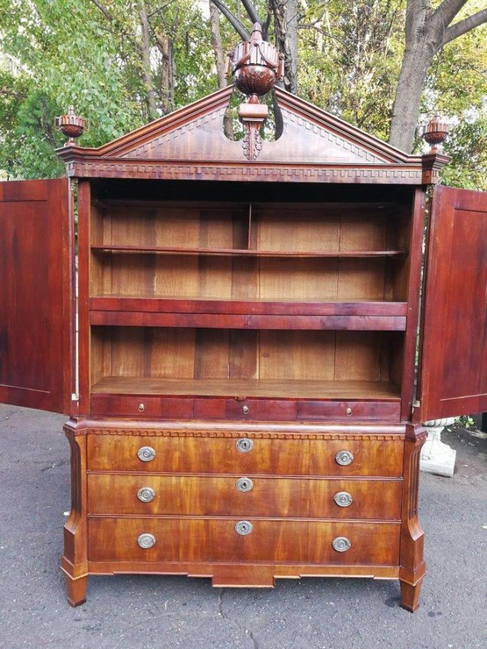 A Dutch Louis XVI Period Mahogany Armoire, Circa 1790 - Image 13