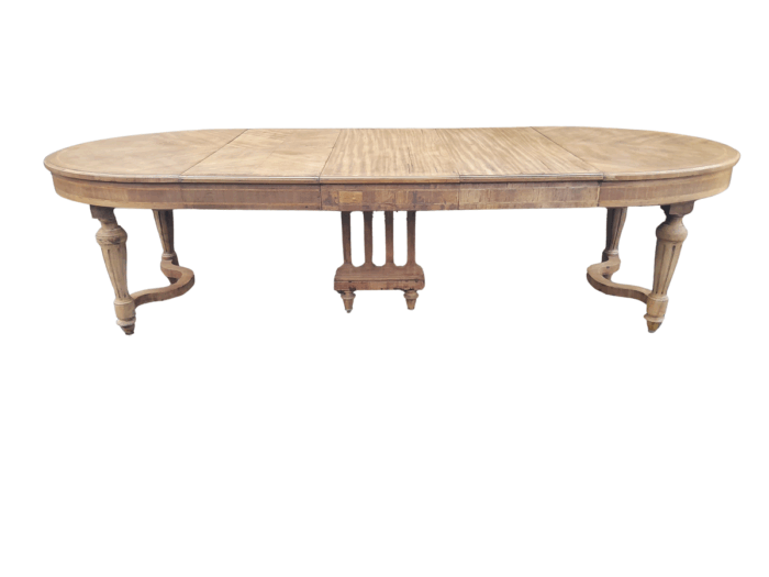 An Early 20th Century French Style Walnut Dining Table in a Contemporary Bleached Finish