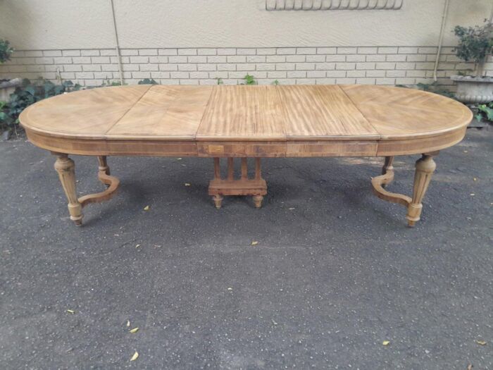 An Early 20th Century French Style Walnut Dining Table in a Contemporary Bleached Finish - Image 2
