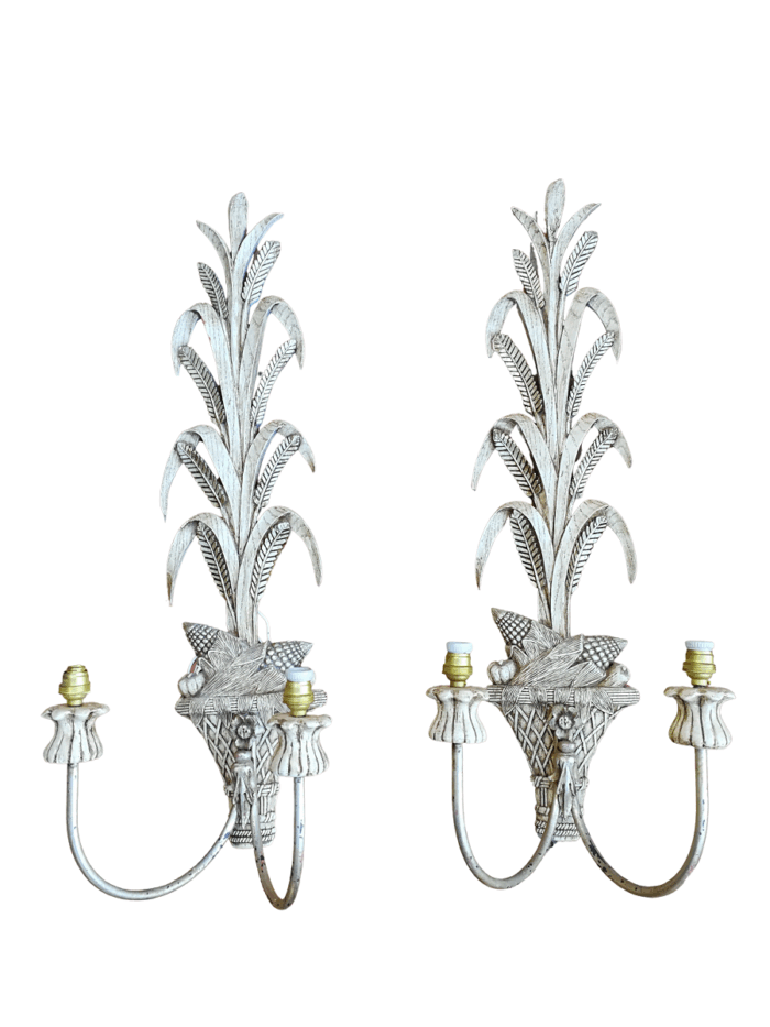 Pair of large size wall sconces