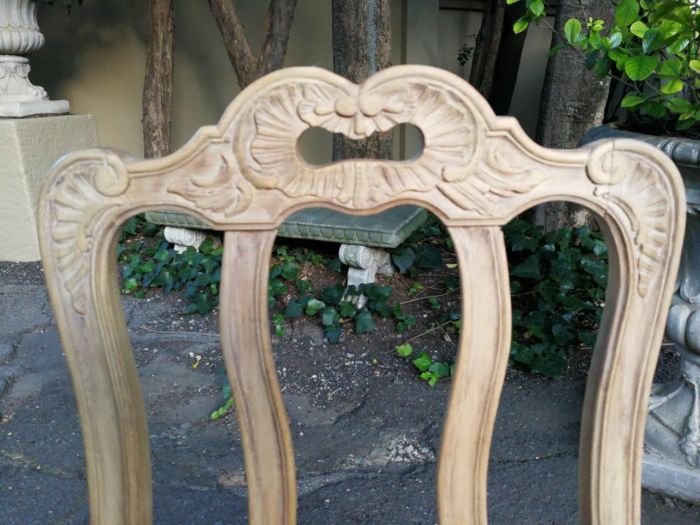 A Set Of Ten Antique French Provincial Carved Bleached / Natural Oak Dining Chairs With Rattan Seats.  Circa 1860-1900’s - Image 8