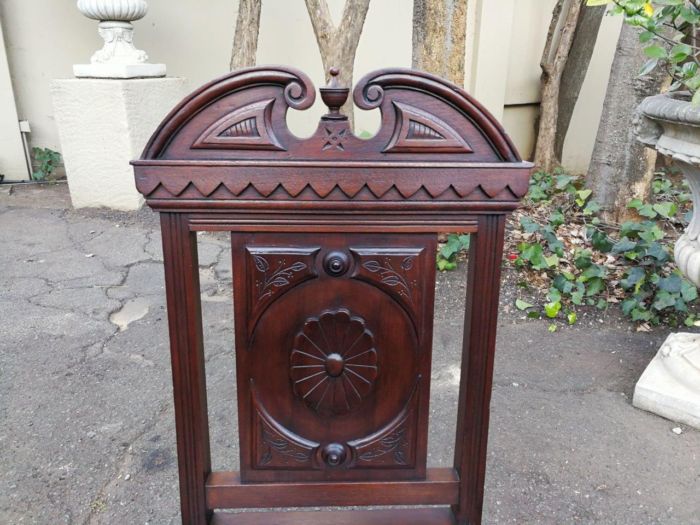 A Pair Of Victorian Mahogany Hall Chairs - Image 5