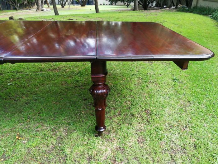 A Victorian Mahogany Fourteen To Sixteen Seater Dining Table / Refectory Table With Five Extension Leaves, On Brass Casters - Image 6