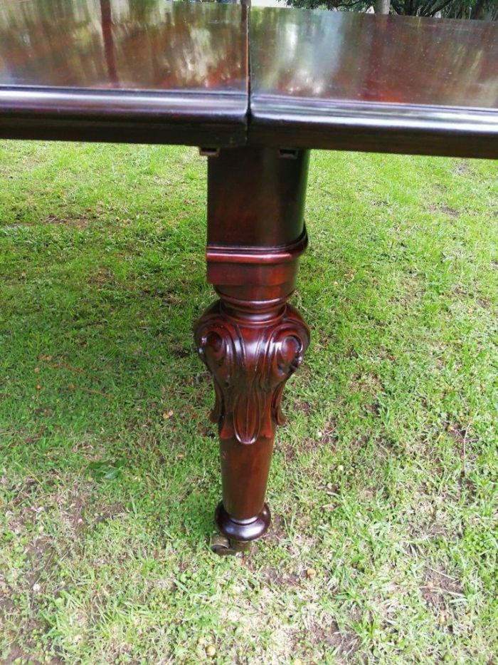 A Victorian Mahogany Fourteen To Sixteen Seater Dining Table / Refectory Table With Five Extension Leaves, On Brass Casters - Image 7
