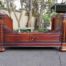 A Carved Mahogany Lit-Bateau