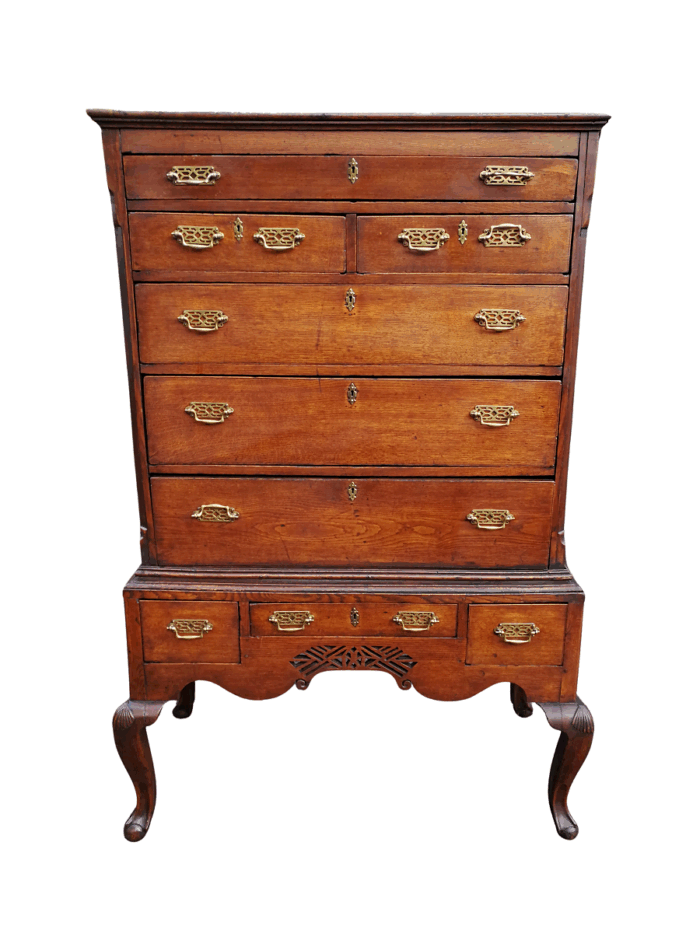 A George III Walnut Chest-On-Stand